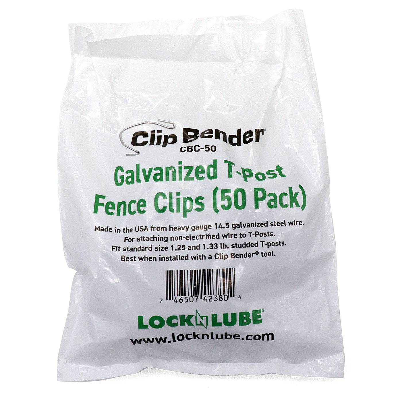 200 Pack Galvanized T-Post Fence Clips – Made In USA, Heavy Duty