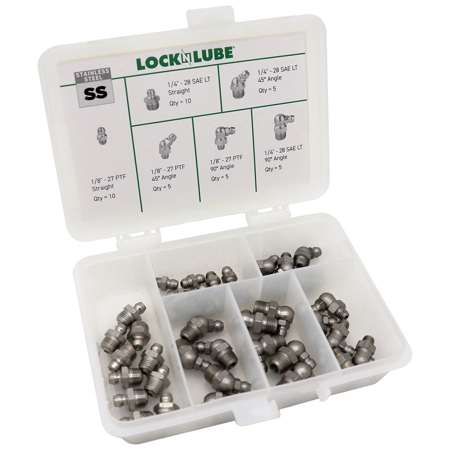 Stainless Steel Grease Fittings Set - SAE