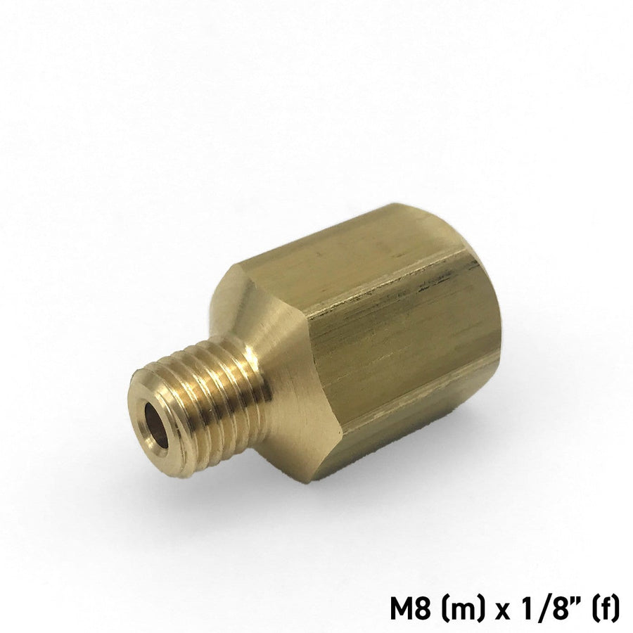 M8 (m) to 1/8 (f) Brass Adapter Straight