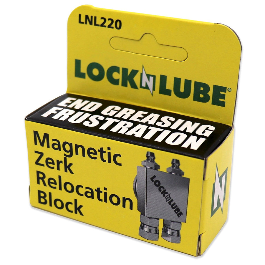 LockNLube Magnetic Grease Fitting Relocation Block