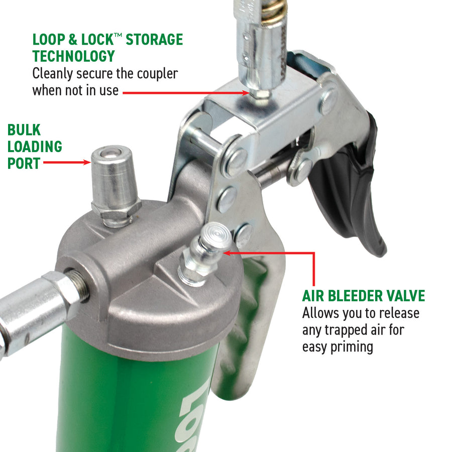 LockNLube Heavy-Duty Pistol Grip Grease Gun