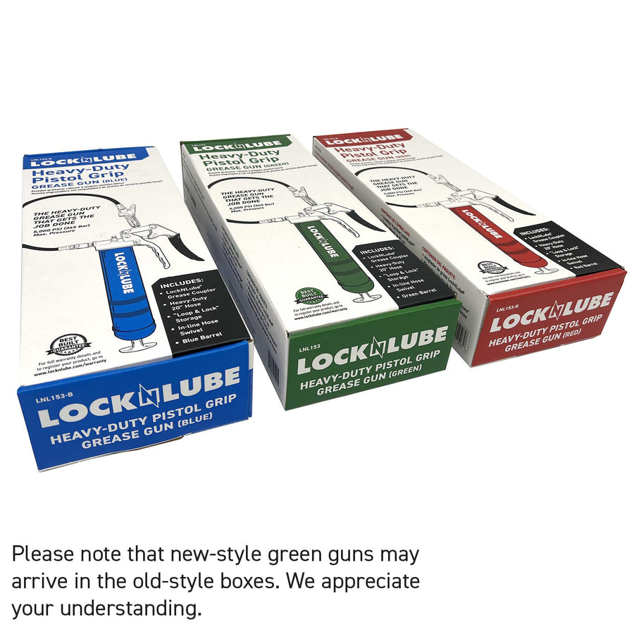 LockNLube Heavy-Duty Pistol Grip Grease Gun