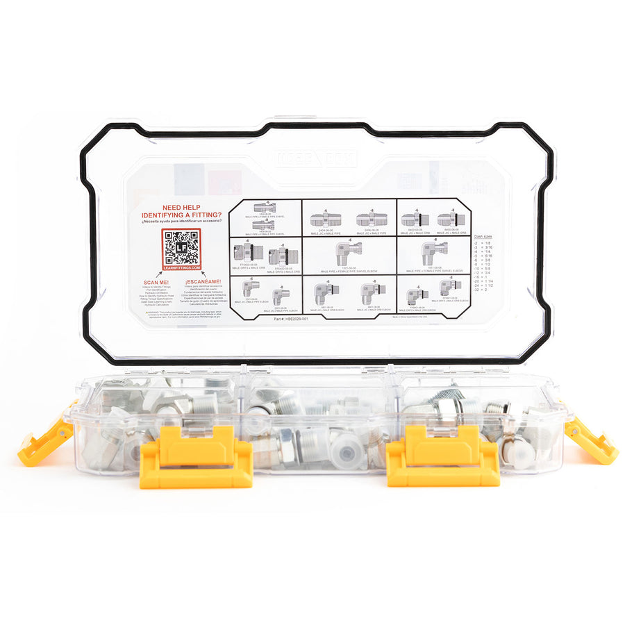 HOSEBOX Variety Fitting Pack Includes: NPT, JIC, and Face Seal