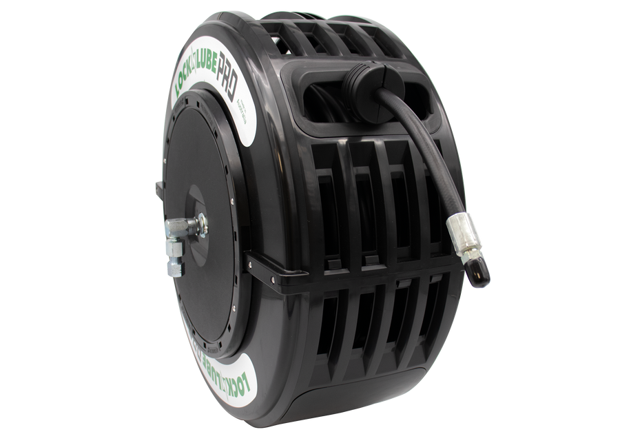 LockNLube PRO Retractable Grease Hose Reel - 50' x 1/4"