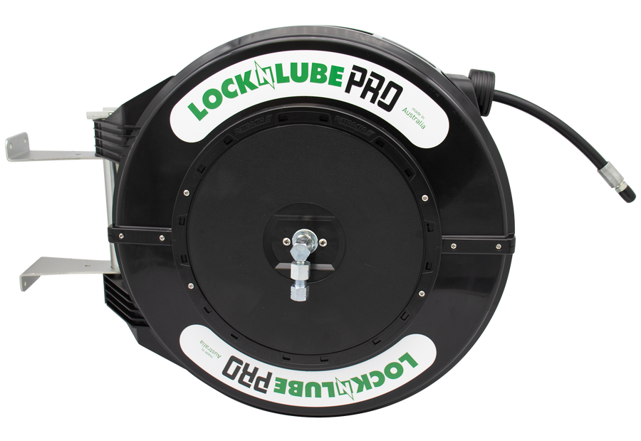LockNLube PRO Retractable Grease Hose Reel - 50' x 1/4"