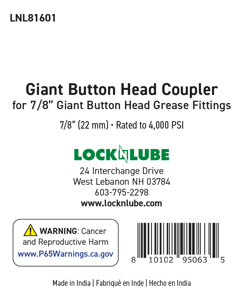 Giant Button Head Coupler 7/8"