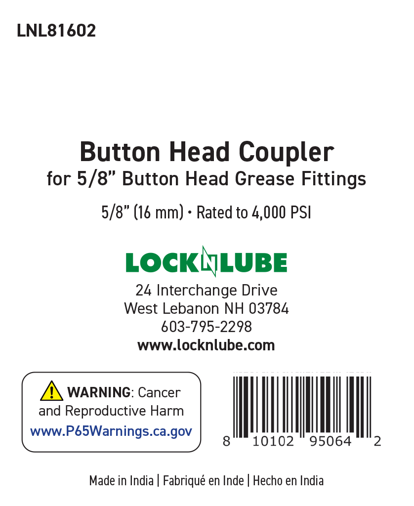 Button Head Coupler 5/8"