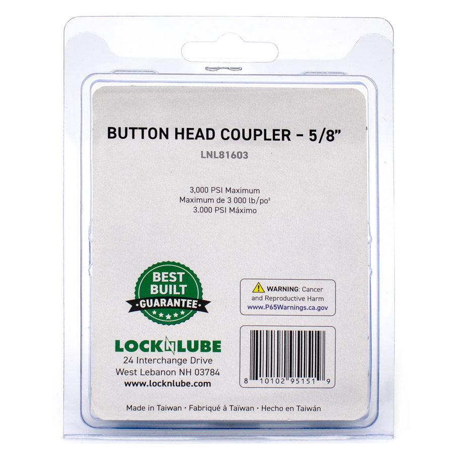 LockNLube Button Head Coupler - 5/8"