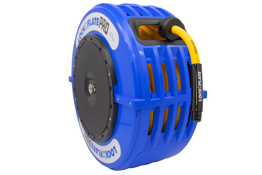 LockNFlate PRO Retractable Air Hose Reel - 75' x 3/8"