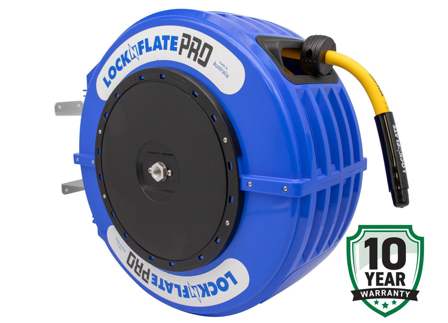 LockNFlate PRO Retractable Air Hose Reel - 75' x 3/8"