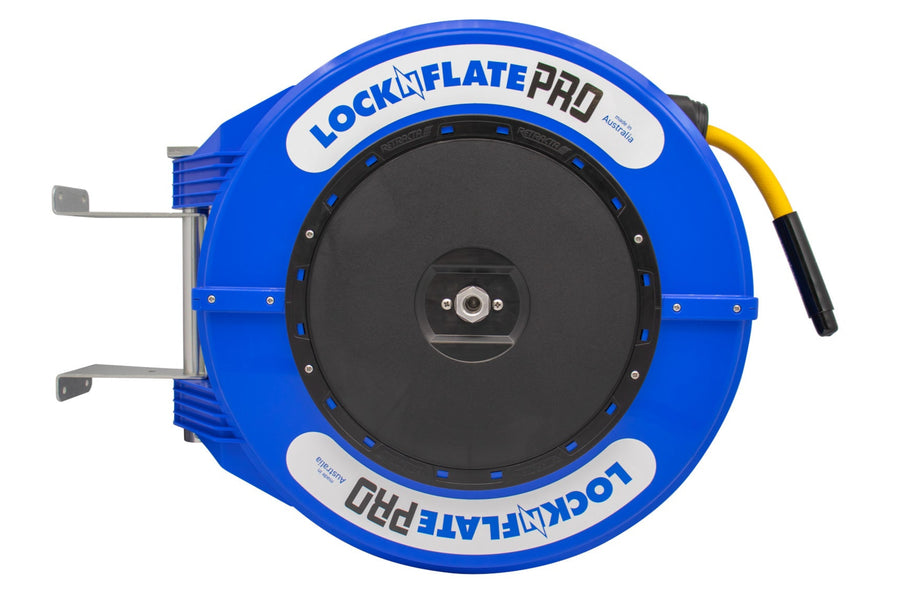 LockNFlate PRO Retractable Air Hose Reel - 75' x 3/8"