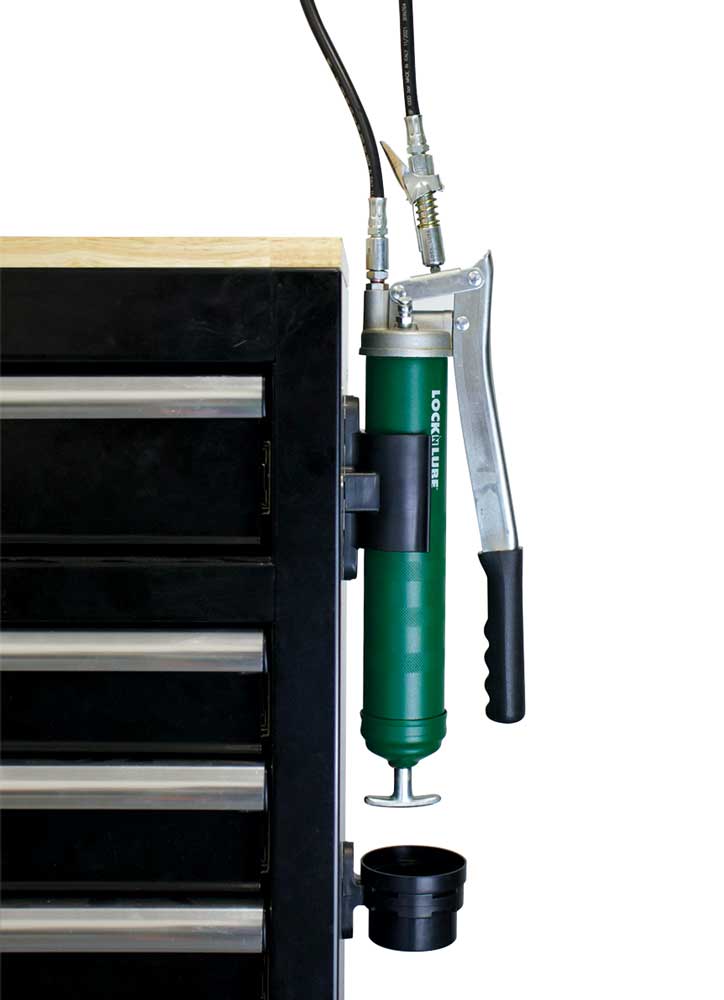 Grease Rack Magnetic Grease Gun Holder + Drip Cup – LockNLube