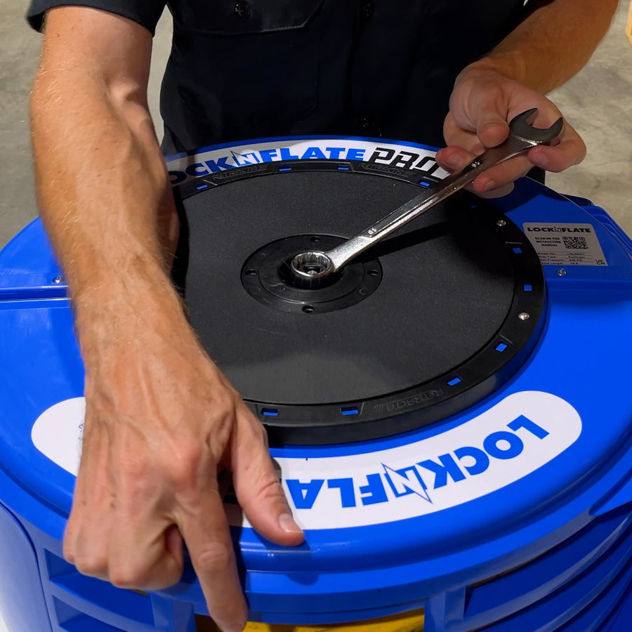 LockNFlate PRO Retractable Air Hose Reel - 75' x 1/2"