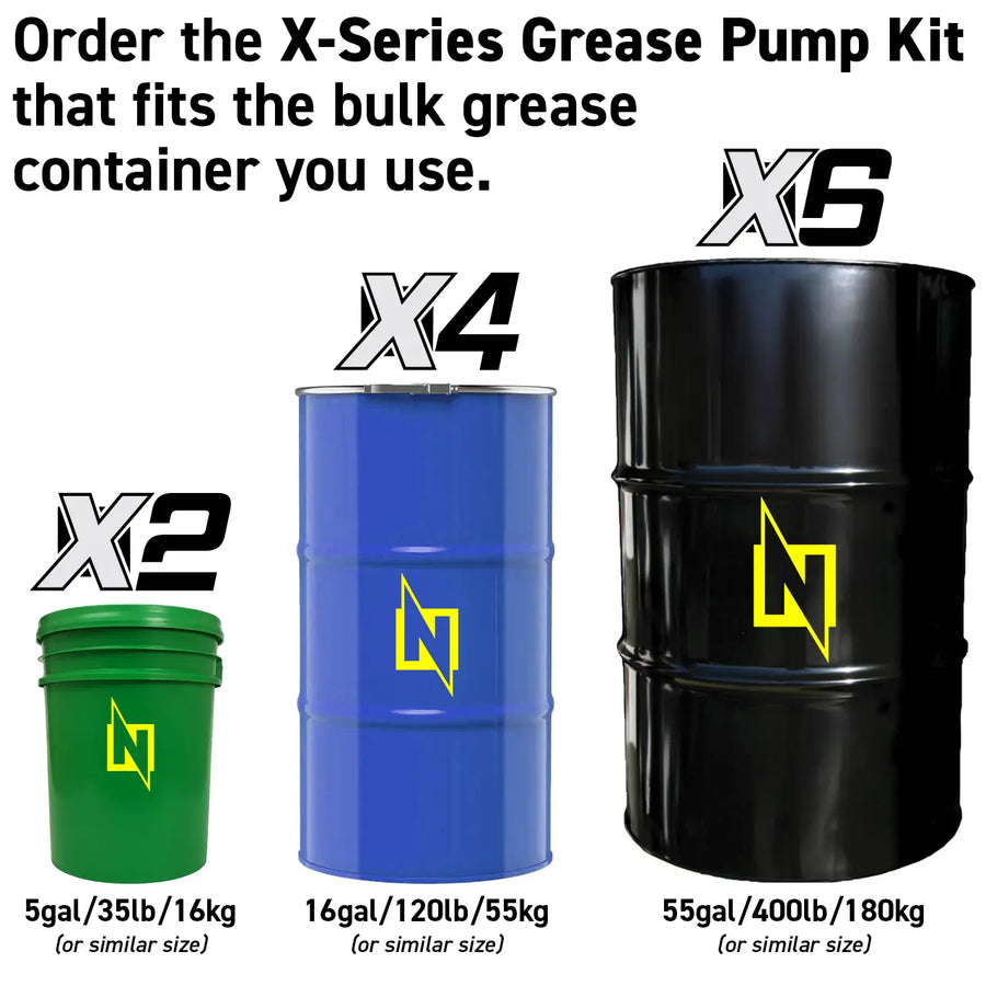 LockNLube X-Series Grease Pump Kits (3 sizes)