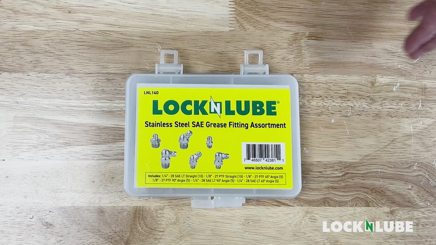 LockNLube Stainless Steel Grease Fittings Set - SAE
