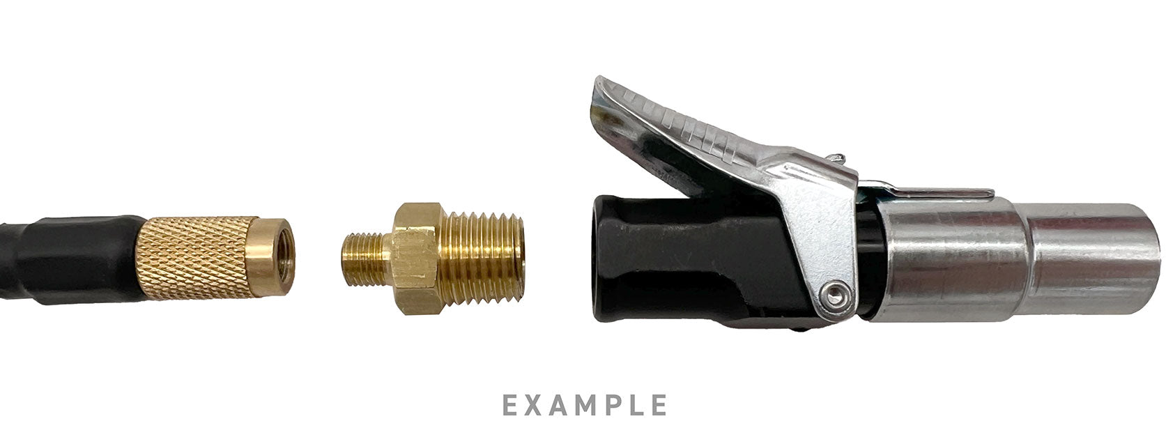 LockNFlate Tire Inflator Adapter 1/4 NPT (m) to Schrader Valve (m