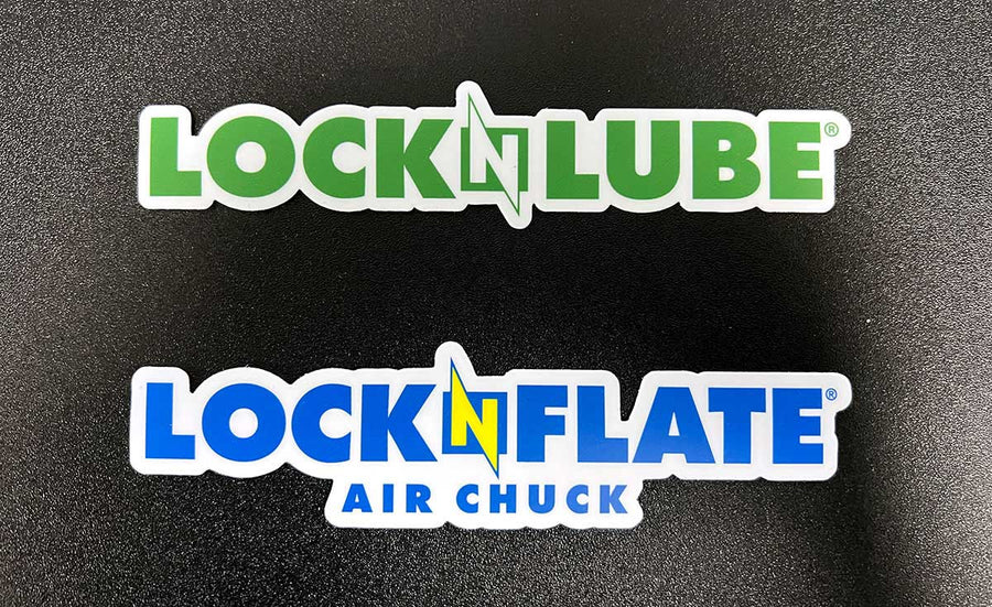 LockNLube + LockNFlate Logo Stickers